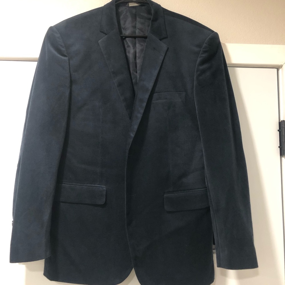Dark Blue Suede Blazer